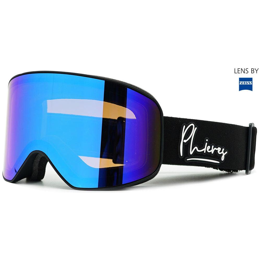 Conphroier - Phieres - Matt Black Blue Mirror - Schneebrille verspiegelt