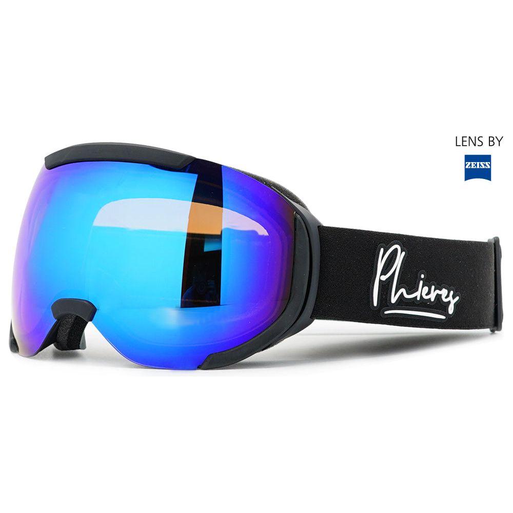 Inphame - Phieres - Matt Black Blue Mirror - Schneebrille verspiegelt