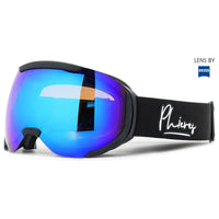 Inphame - Phieres - Matt Black Blue Mirror - Schneebrille verspiegelt