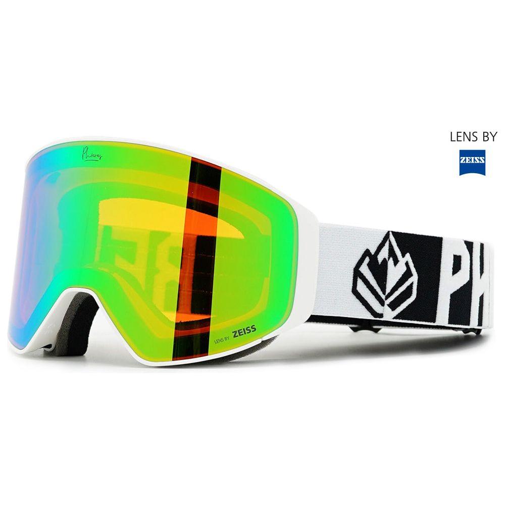 PH-12sixty - Phieres - White Black Green S2 - Schneebrille verspiegelt