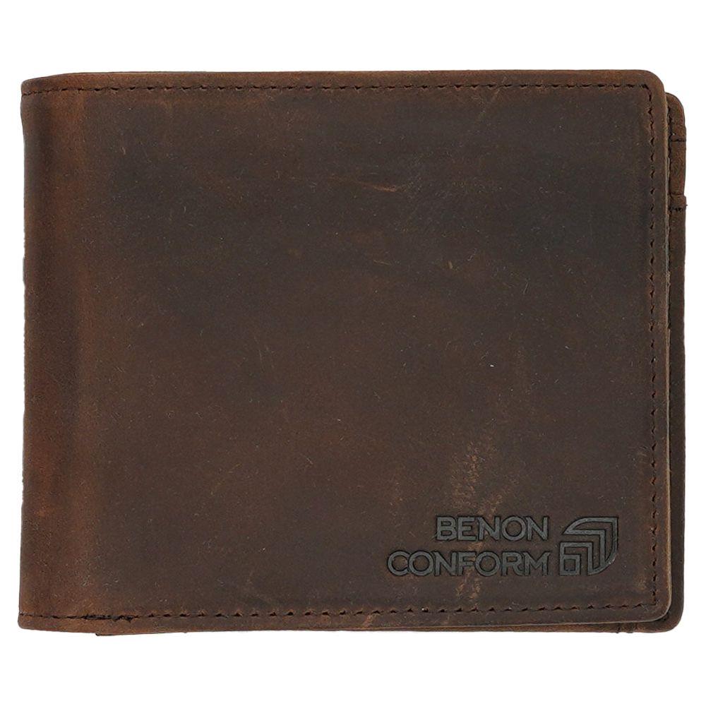 Benothing Bifold - Benon Conform - Dark Brown Vintage - Ledergeldtasche