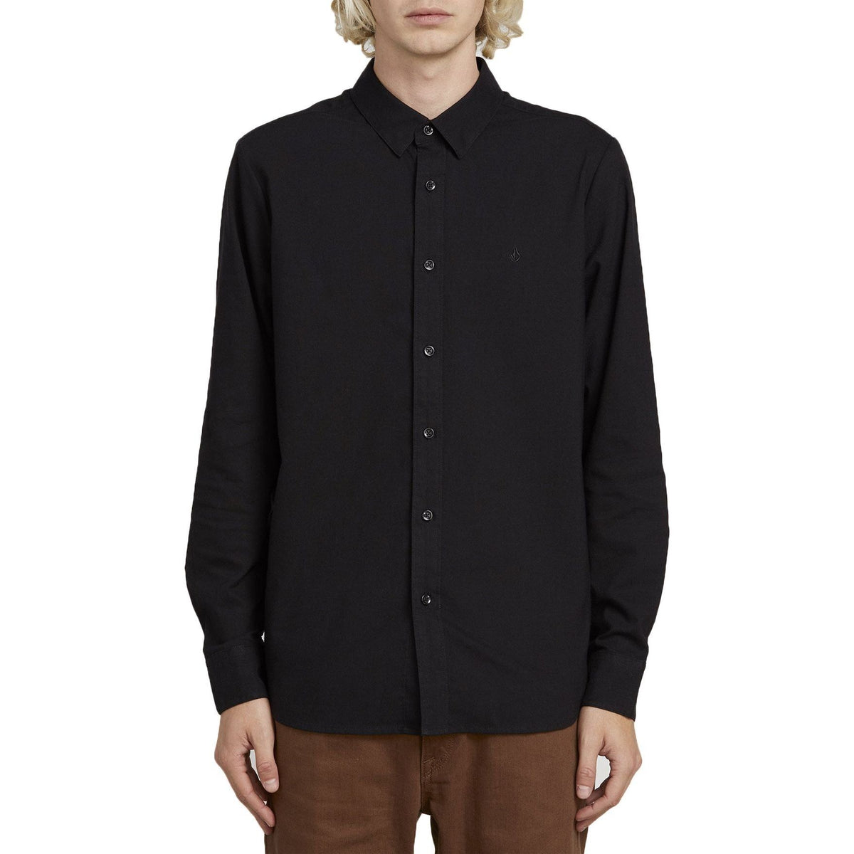 Oxford Stretch Long Sleeve - Volcom - black - Herren Hemd