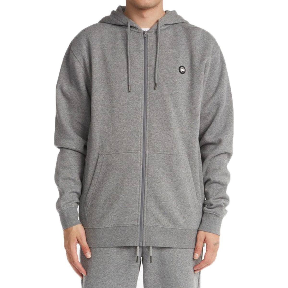 RIOTFRACHISEZH M OTLR KPVH - DC - MEDIUM GREY HEATHER - Zip Hoodie