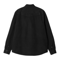 Carhartt WIP - L/S Santa Fe Shirt - BLACK - Langarmhemd