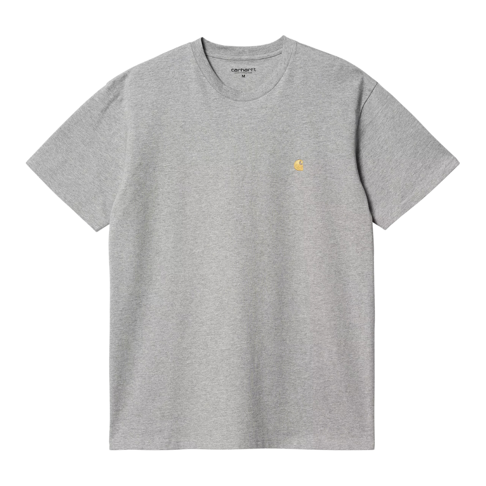 Carhartt WIP - S/S Chase T-Shirt - Grey Heather/Gold - T-Shirt