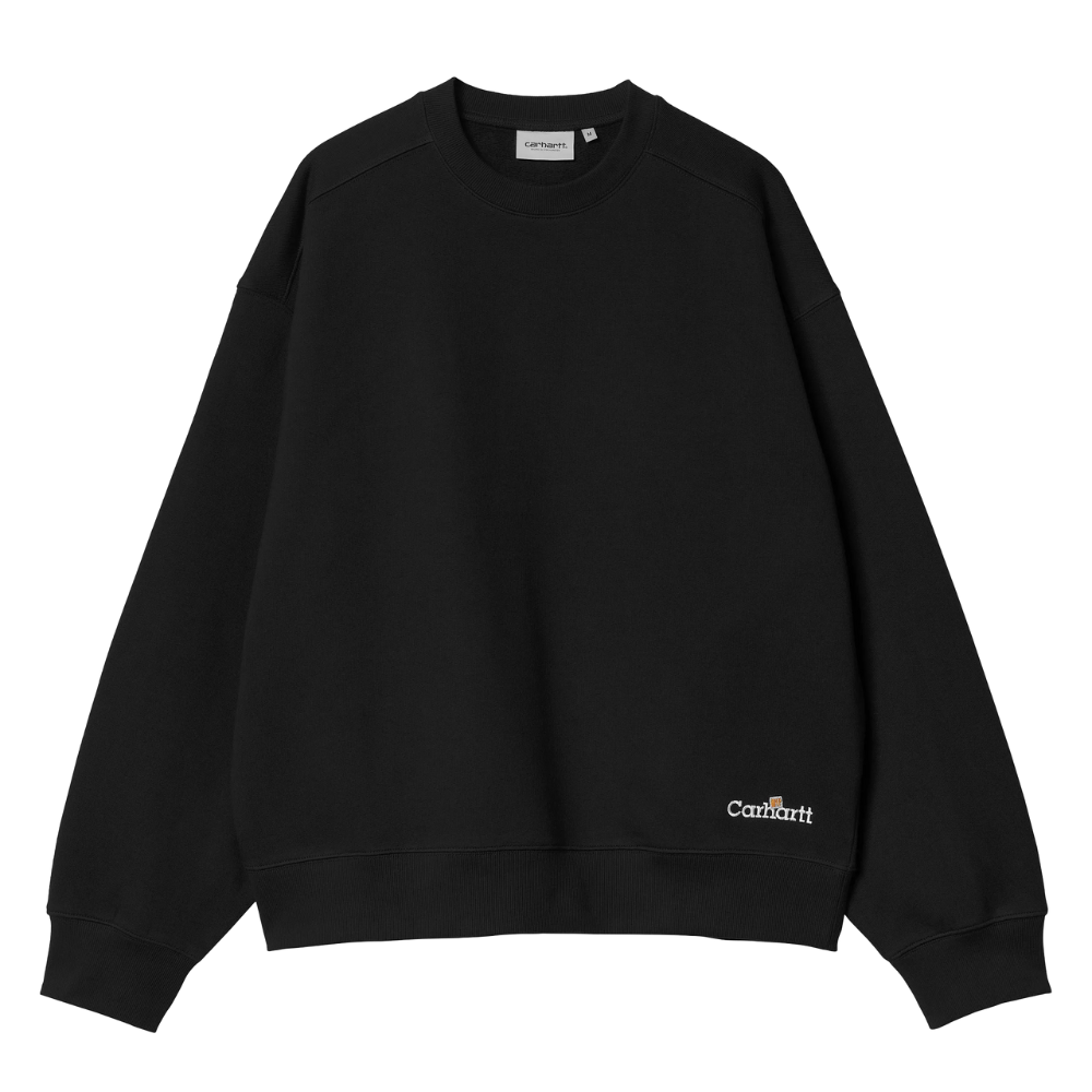 Carhartt - Label Script Sweat - BLACK - Crew Sweater