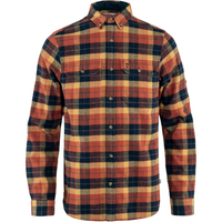 Singi Heavy Flannel Shirt M - Fjällräven - Autumn Leaf-Dark Nav - Langarmhemd