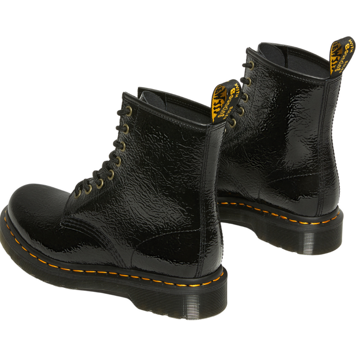 1460 - DrMartens - Black Distressed Pat - Stiefel