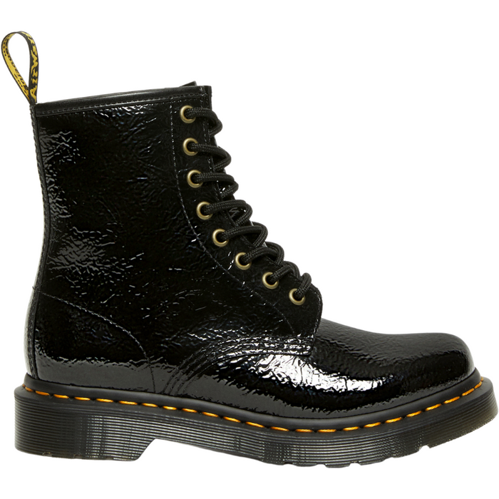 1460 - DrMartens - Black Distressed Pat - Stiefel