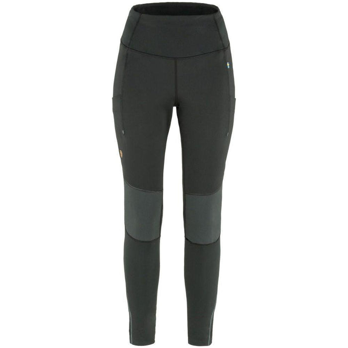 Fjällräven - Abisko Värm Trekking Tights W - Black-Iron Grey - Outdoor - Outdoorbekleidung - Outdoorhosen - Wanderhose lang