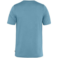 Fjällräven - Abisko Wool Logo SS M - Dawn Blue - Outdoor - Outdoorbekleidung - Outdoorshirts - Tech Shirt Outdoor