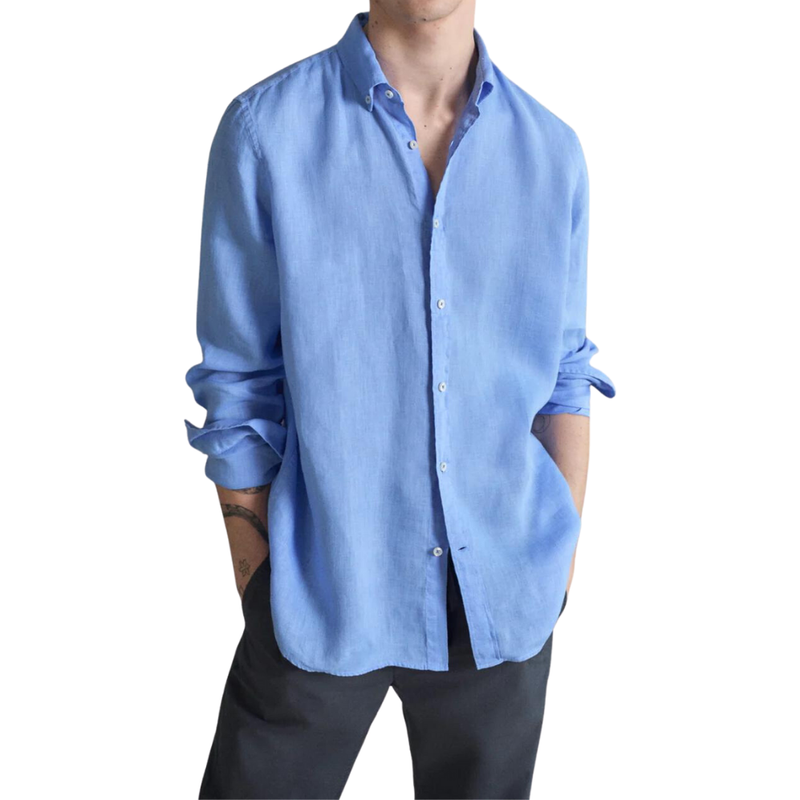 Ecoalf - MALIBUALF SHIRT MAN - French Blue - Langarmhemd