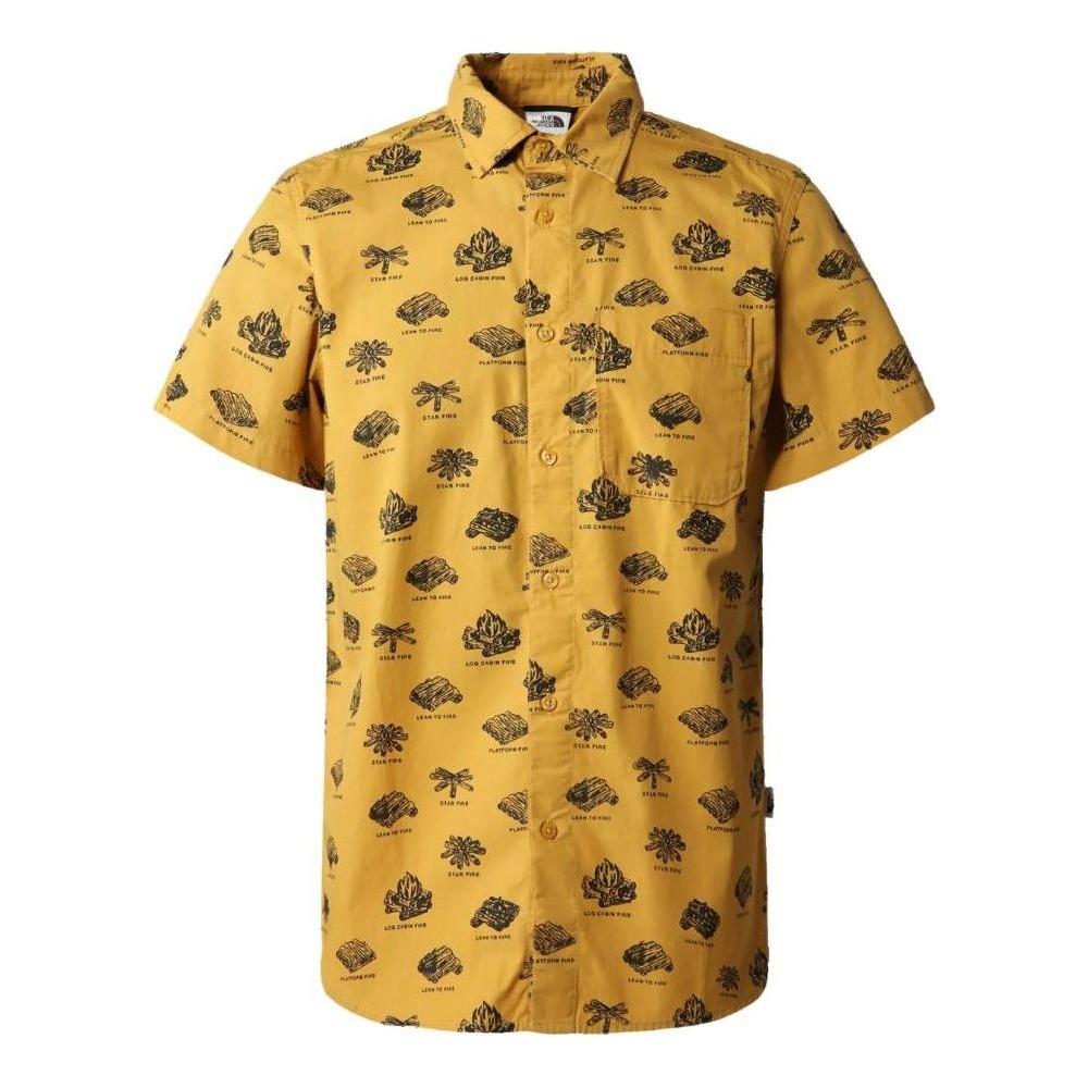 The North Face - M S/S BAYTRAIL PATTERN SHIRT - Arrowwood Yellow Cam - Streetwear - Polos und Hemden - Hemden - Kurzarmhemd - Kurzarmhemd