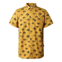 The North Face - M S/S BAYTRAIL PATTERN SHIRT - Arrowwood Yellow Cam - Streetwear - Polos und Hemden - Hemden - Kurzarmhemd - Kurzarmhemd