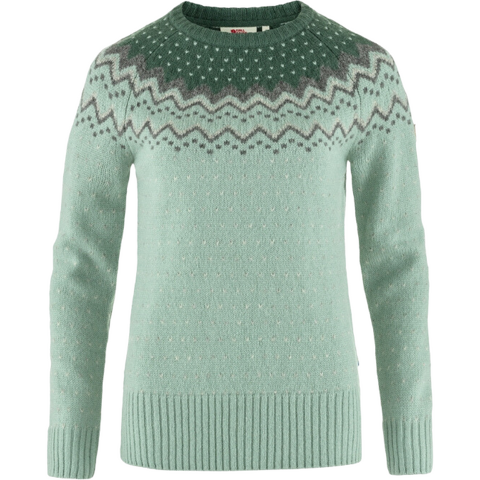 Fjällräven - Övik Knit Sweater W - Misty Green-Deep Pat - Pullover