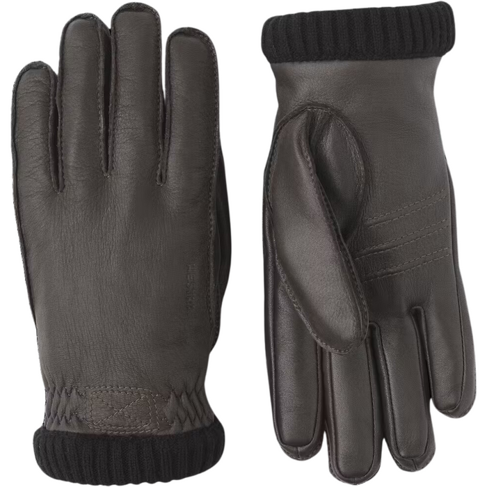 Hestra - Deerskin Primaloft Rib - Black - Handschuh