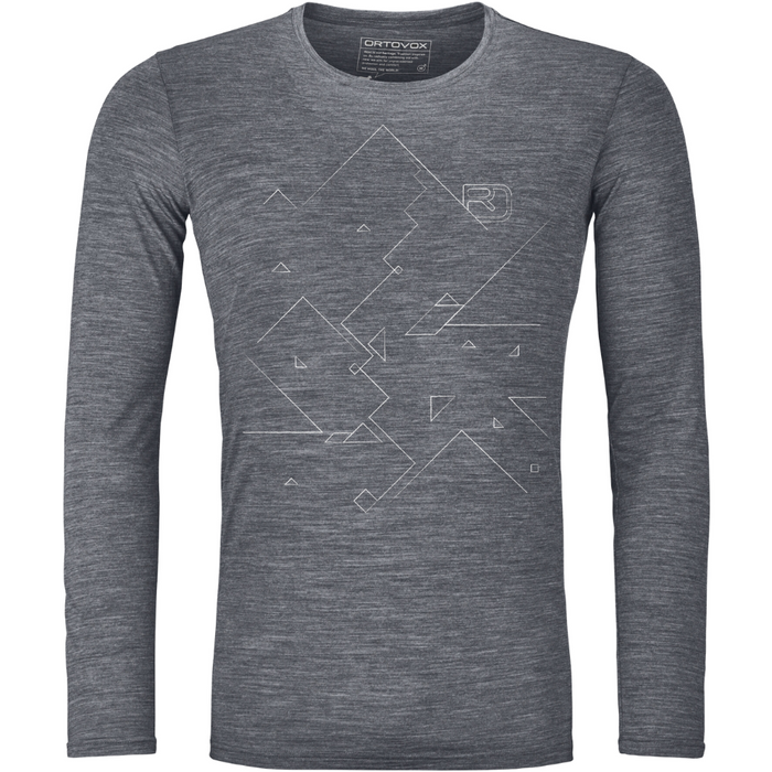 Ortovox - 185 MERINO TANGRAM LS - grey blend - Base Layer Wolle	