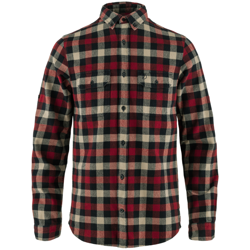 Fjällräven - Skog Shirt M - Dark Navy-Red - Langarmhemd