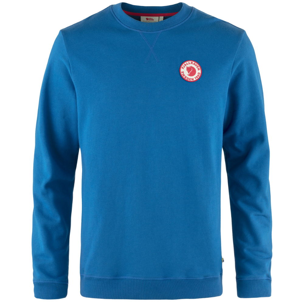 Fjällräven - 1960 Logo Badge Sweater M - Alpine Blue - Crew Sweater