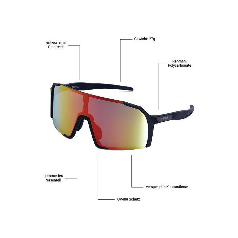 Phingsuit Youth - Phieres - Black/Orange Mirror - Sportbrille