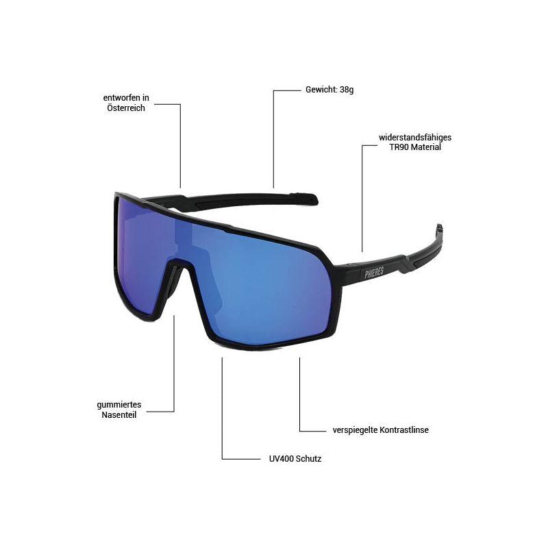 Tawonph - Phieres - Black/Blue Mirror - Sportbrille