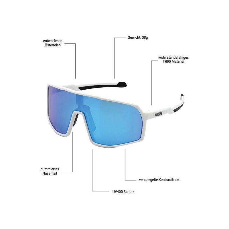 Tawonph - Phieres - White/Ice Blue Mirror - Sportbrille