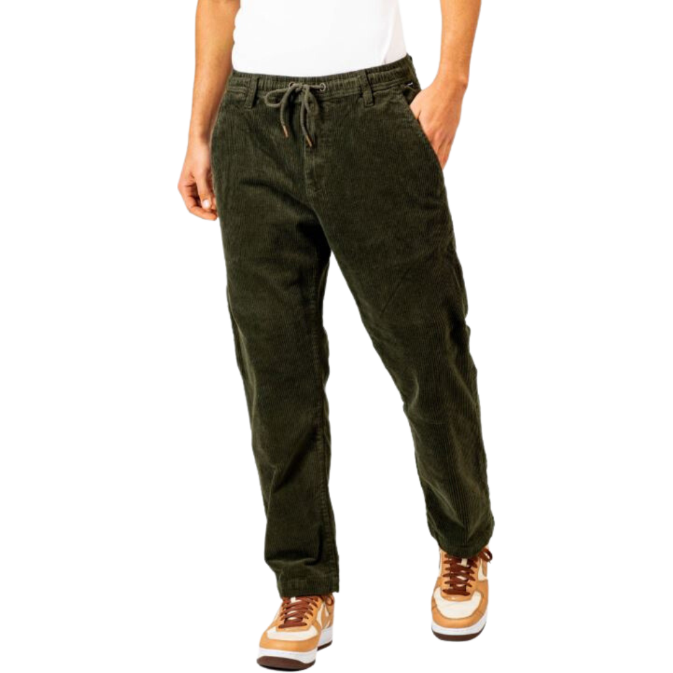 Reflex Loose Chino - Reell - Dark Green Cord - Baggy Fit Pant