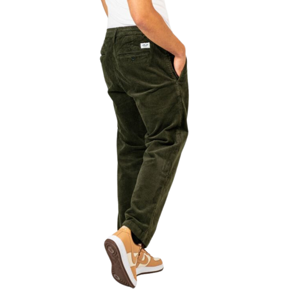 Reflex Loose Chino - Reell - Dark Green Cord - Baggy Fit Pant