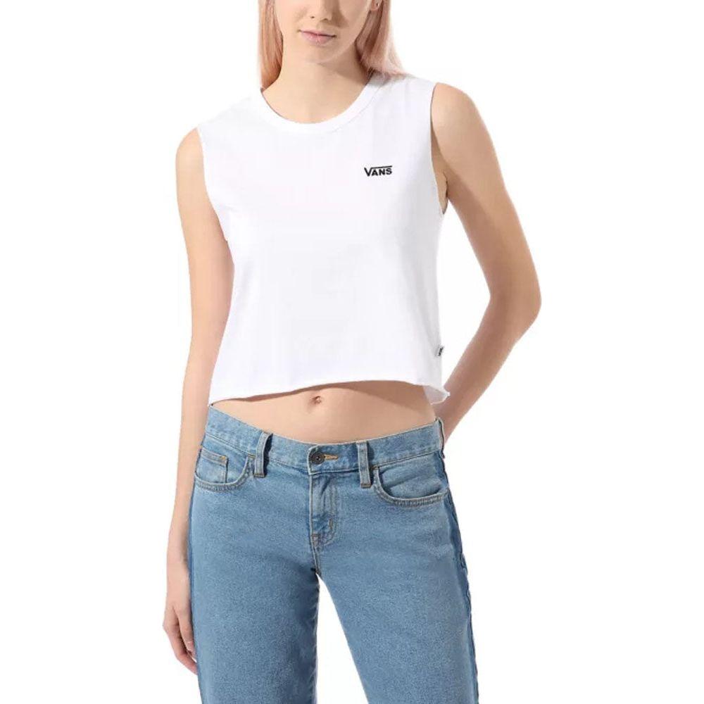 WM JUNIOR V MUSCLE CROP - White 