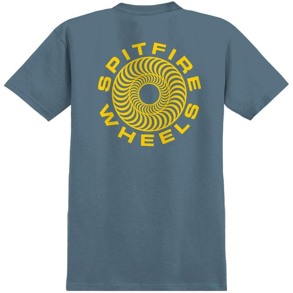 Classic 87 Swirl Tee - Spitfire - Stone Blue Yellow 