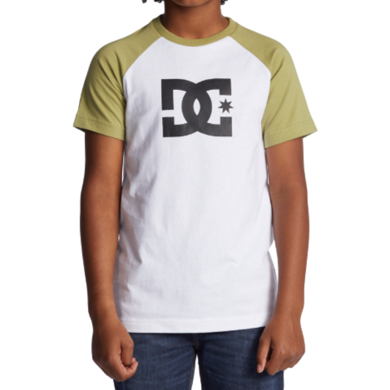 Star Raglan - DC - White/Sage - T-Shirt