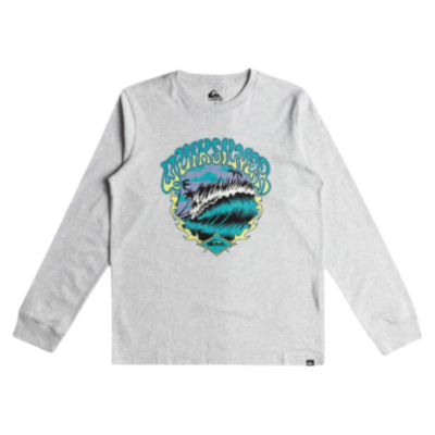 The Peak Ls Youth - Quiksilver - Grau - T-Shirt Langarm