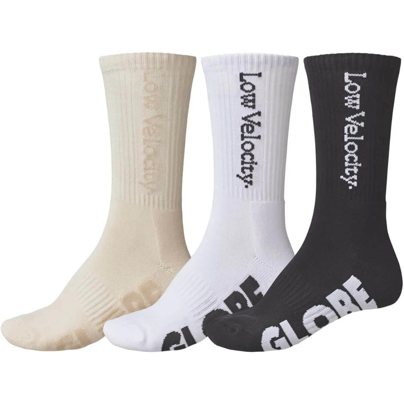 Low Velocity Crew Sock 3 Pack - Globe - ASSORTED - Socken