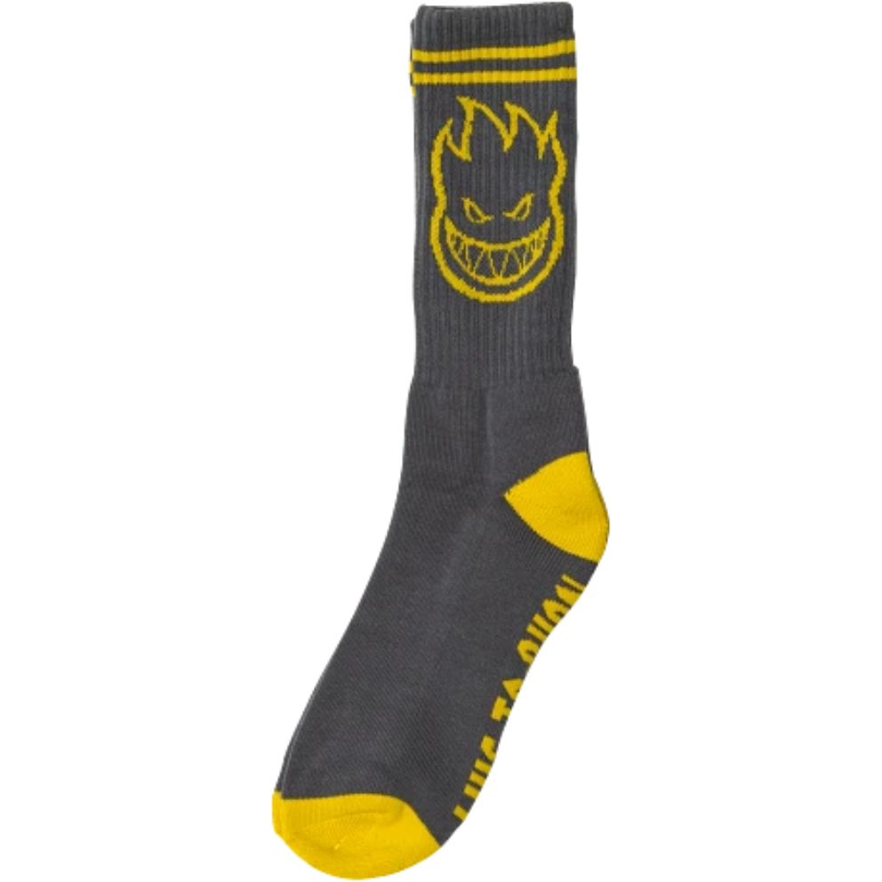 Bighead Socks - Spitfire - Charcoal/Yellow 