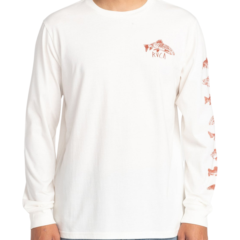 Downstream LS-RVCA-antique white-T-Shirt Langarm