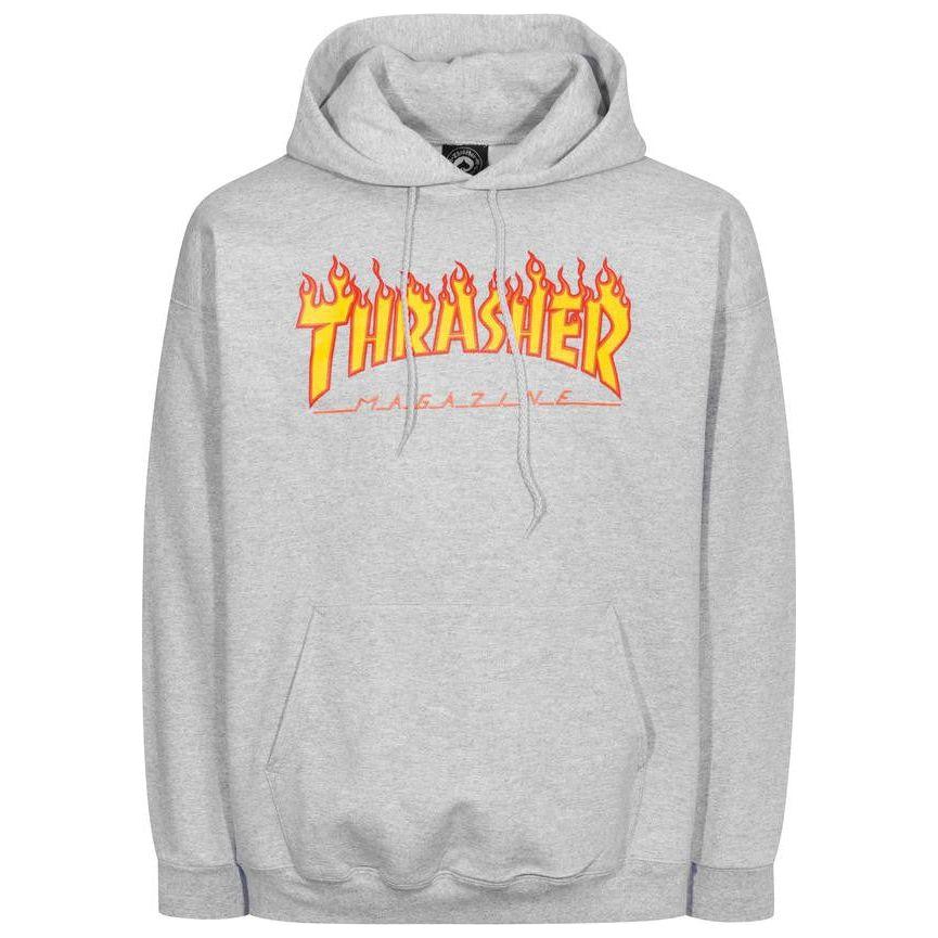 Trasher - Flame - Kapuzen Hoodie - Hooded Sweater - greymottled 