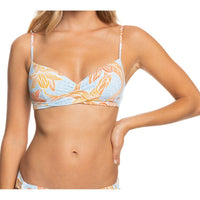 Island In The Sun Wrap Top - Roxy - Cool Blue Island Time - Bikini Top