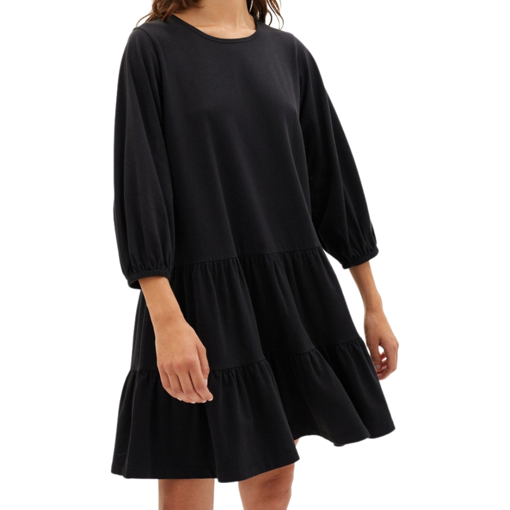 Black Lily Dress - Thinking Mu - Black - kleid Kurz 