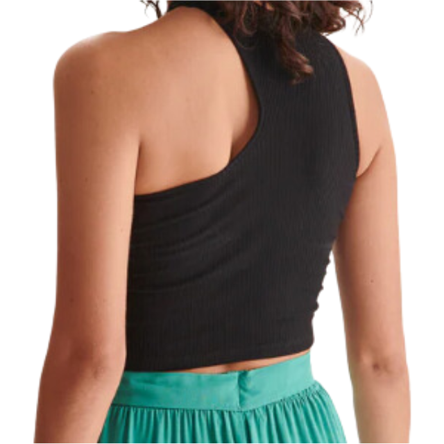 Top - 24Colours - Schwarz - Crop Top