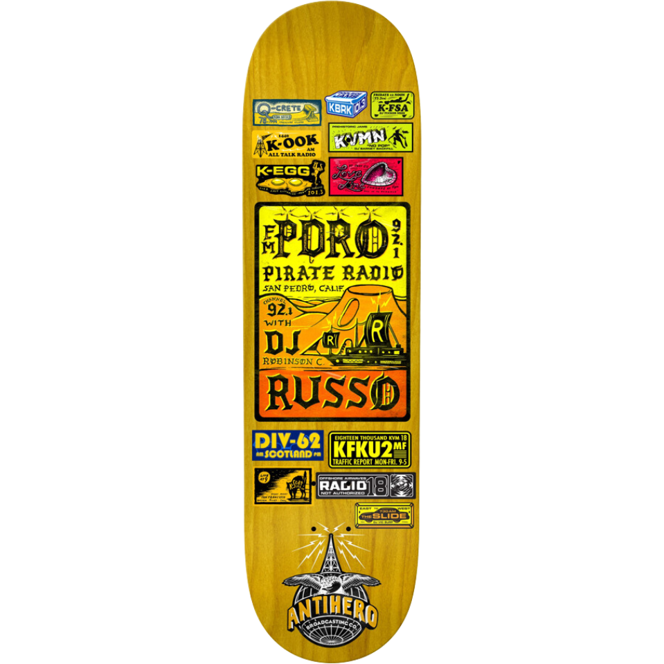 Broadcasting 2 Russo Deck 8.38 - Anti Hero - Skateboard-Deck