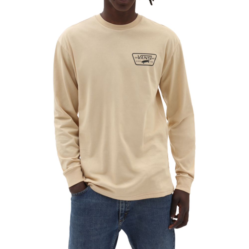 MN Full Patch Back Ls -  Vans - TOAS TAUPE/BLACK - T-Shirt Langarm