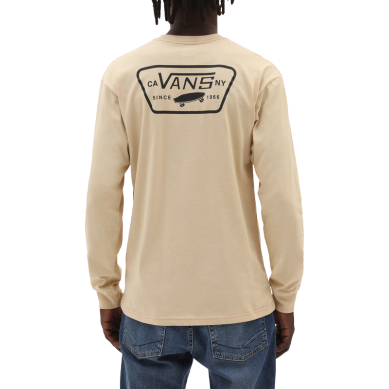 MN Full Patch Back Ls -  Vans - TOAS TAUPE/BLACK - T-Shirt Langarm