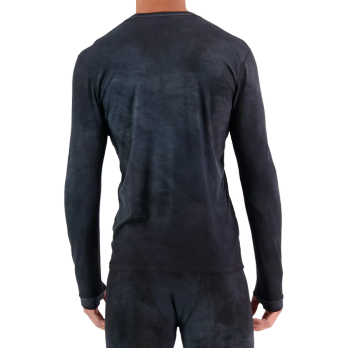 Cascade Merino Flex 200 LS - Mons Royale - BLACK ACID WASH - Techshirt Langarm