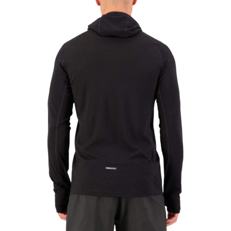 Temple Tech Hood - Mons Royale - BLACK - Techshirt Langarm