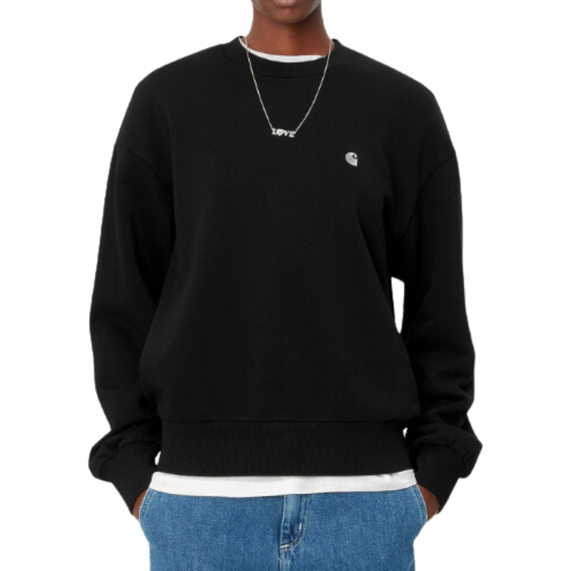 W' Casey Sweatshirt - Carhartt Wip - BLACK/SILVER - Crew Sweater