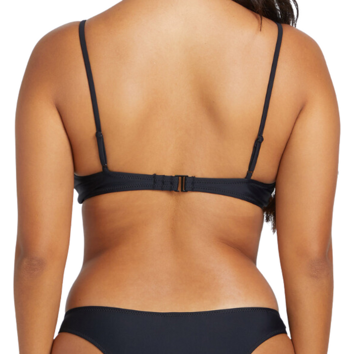 Simply Solid Crop - Volcom -  BLACK - Bikini Top