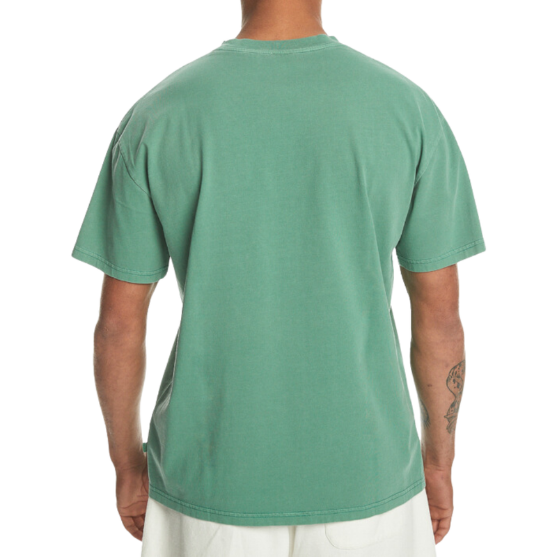 SS Blank Natural DYE Tee - Quiksilver - FROSTY SPRUCE