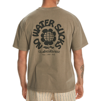 No Water Sucks SS - Quiksilver - TIMBER WOLF - T-Shirt