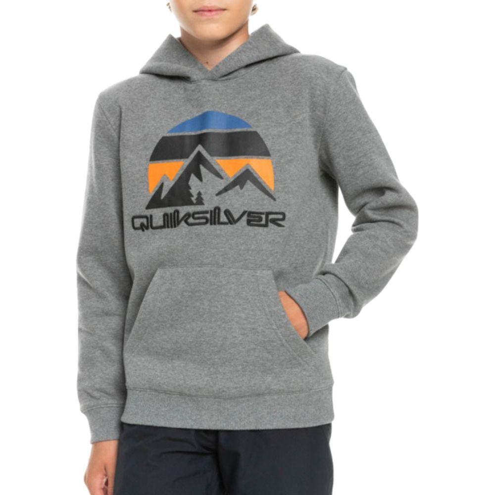 Big Logo Snow Youth Hoodie - Quiksilver - heather grey