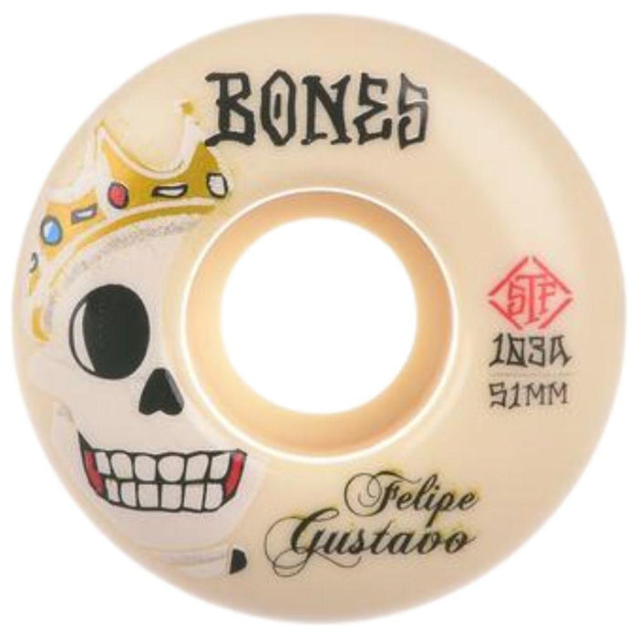 STF Gustavo Notorious 103A V1 - Bones - White - SB Rollen-Wheels